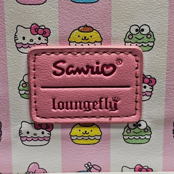 Sanrio Loungefly Hello Kitty Pink Kawaii Sweet Shop Macaroon Mini Backpack AOP - Picture 2 of 16